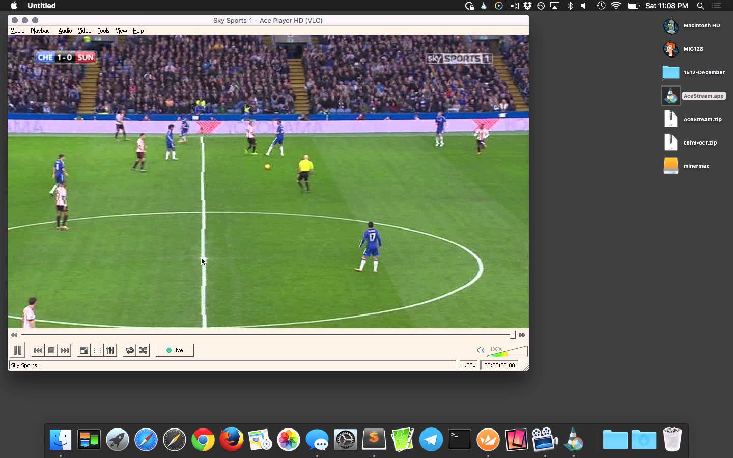 AceStream on Mac OS X, first attempt