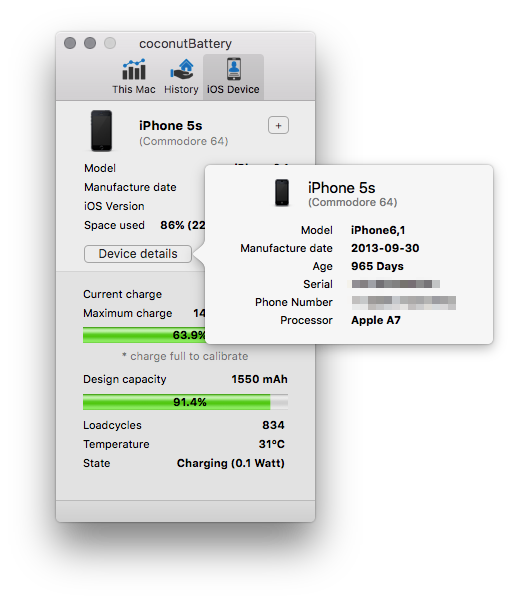 coconutbattery charging with only 25 watts