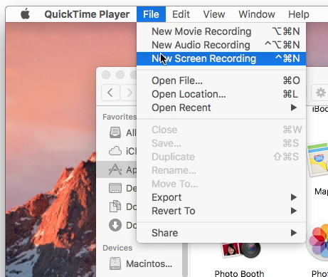 quicktime screen recording with audio from computer