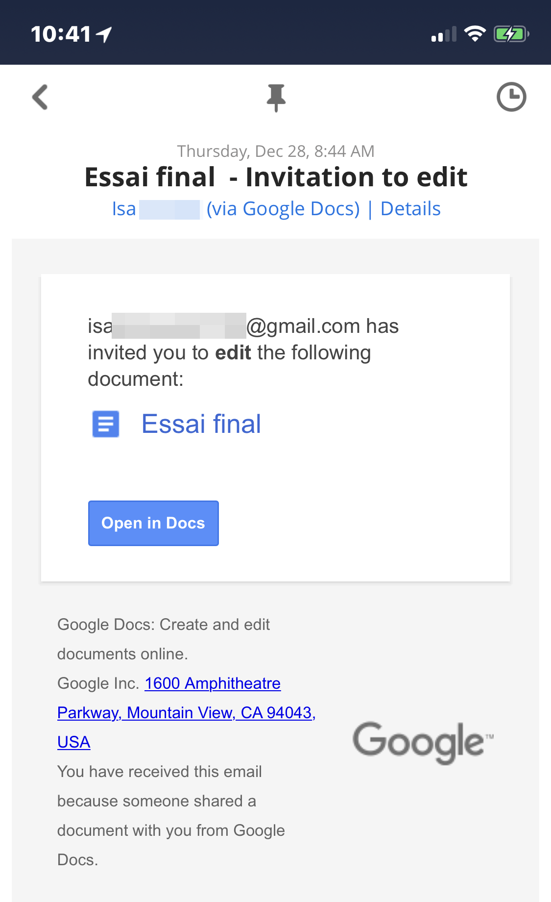 invitation to edit